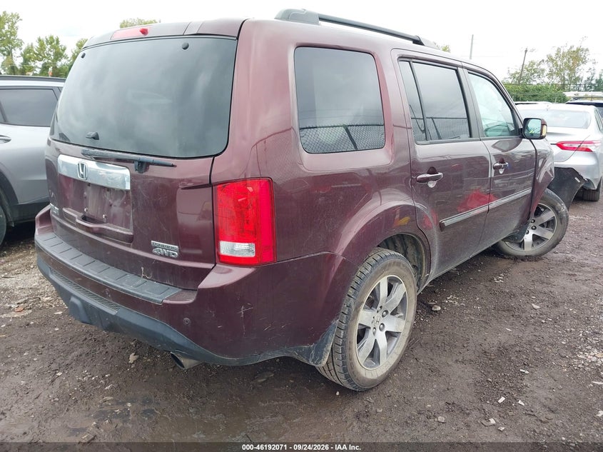 Vin: 5fnyf4h95cb071258, lot: 46691955, honda pilot touring 20124