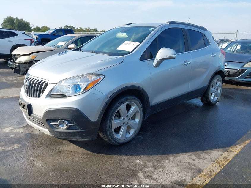 Vin: kl4cjcsb7gb714775, lot: 46692125, buick encore leather 20162