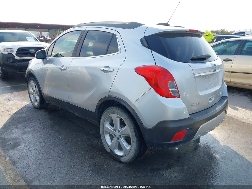 Vin: kl4cjcsb7gb714775, lot: 46692125, buick encore leather 20163
