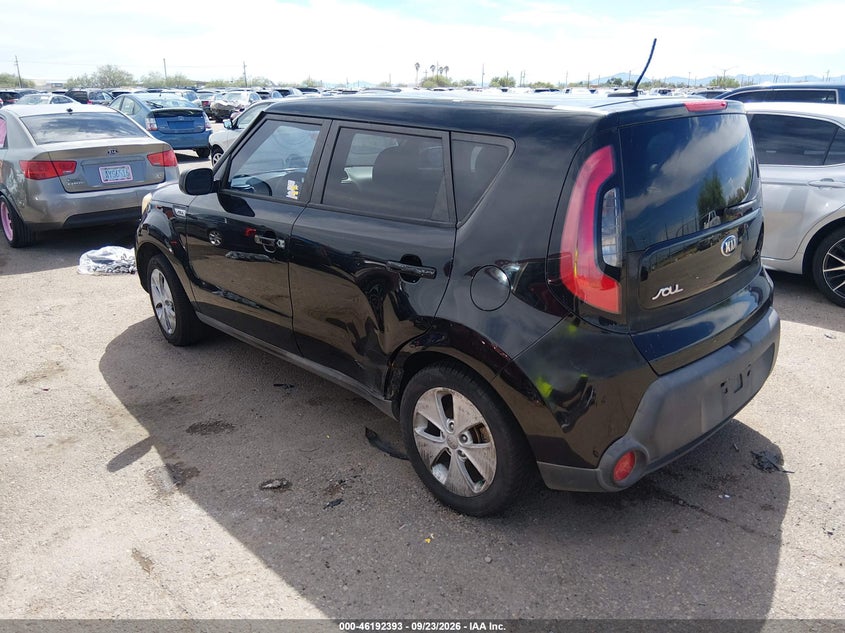 Vin: kndjn2a21f7160244, lot: 46692277, kia soul 20153