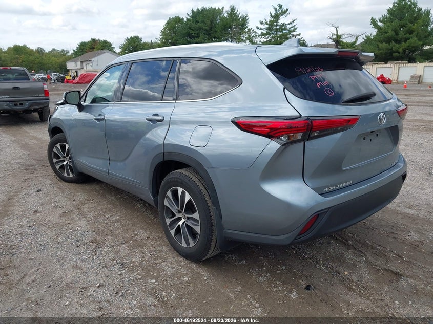 Vin: 5tdgzrbh0ms123327, lot: 46692408, toyota highlander xle 20213