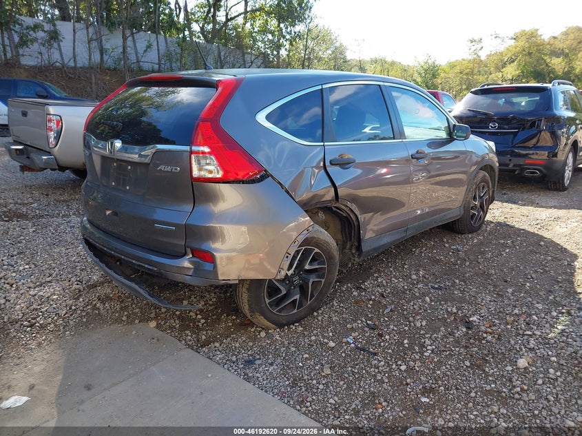 Vin: 5j6rm4h47gl076411, lot: 46692504, honda cr-v se 20164