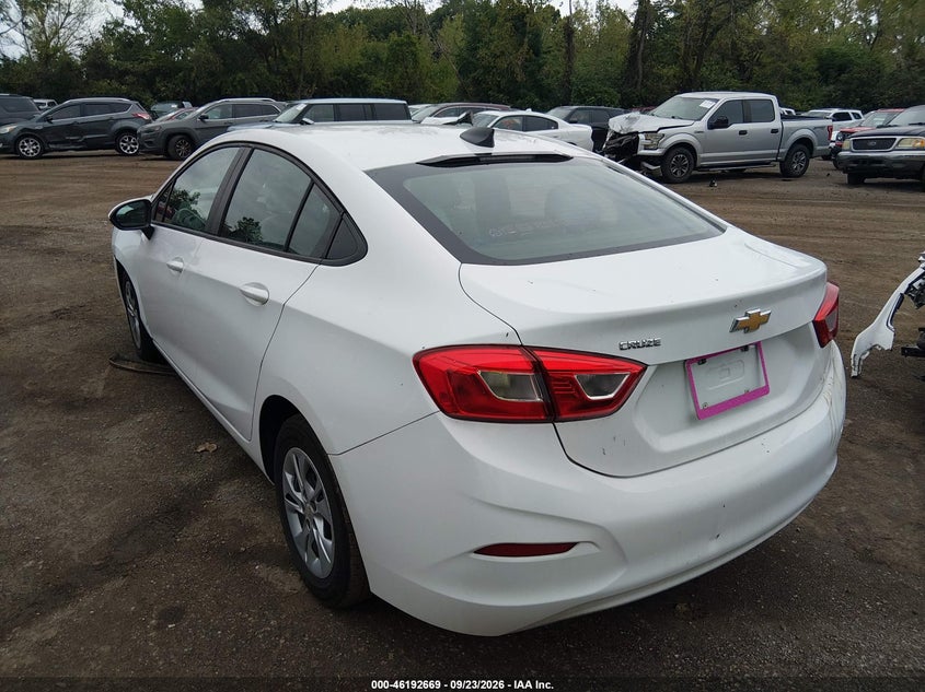 Vin: 1g1bc5sm8k7149482, lot: 46692553, chevrolet cruze ls 20193