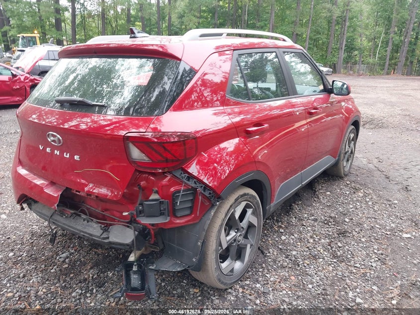 Vin: kmhrc8a3xnu186339, lot: 46692562, hyundai venue limited 20224
