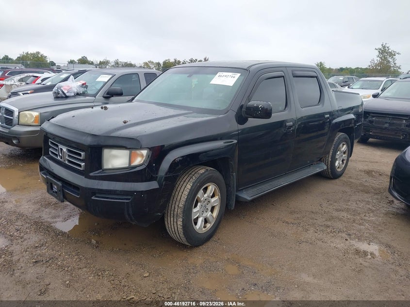 2007 Honda Ridgeline Rtl, Удар сзади, IAAI, VIN 2HJYK16597H522455 — фото 2
