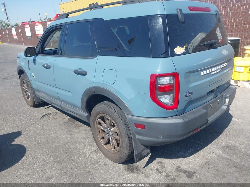 Vin: 3fmcr9b60nrd93221, lot: 46692652, ford bronco sport big bend 20223