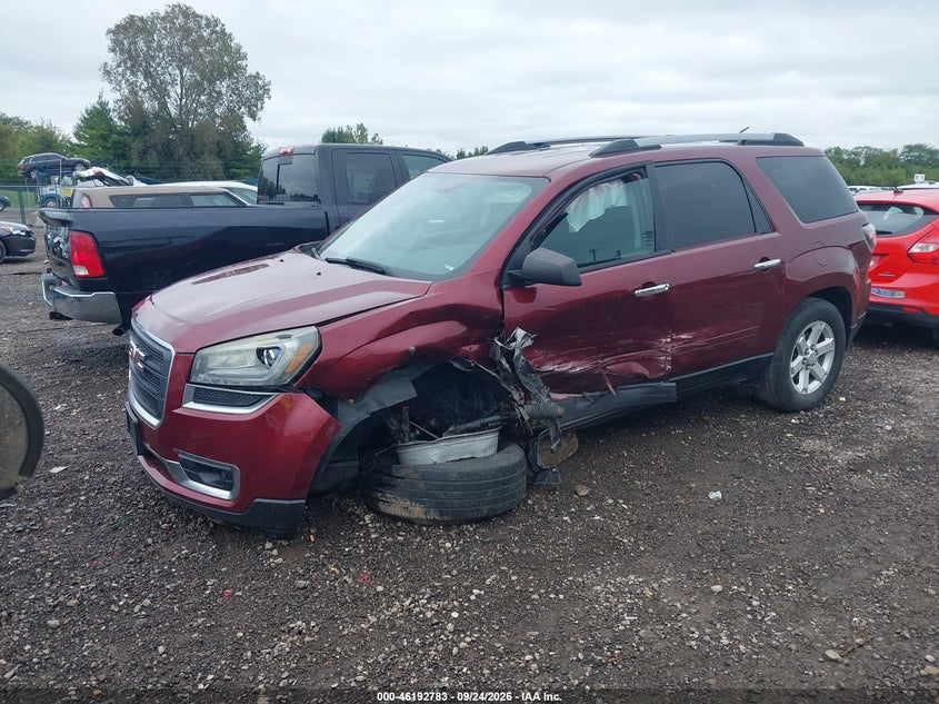 Vin: 1gkkvpkd8gj274980, lot: 46692667, gmc acadia sle 20162