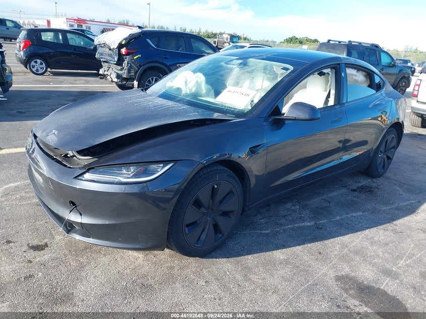 Vin: 5yj3e1eaxsf970707, lot: 46692732, tesla model 3 long range rear-wheel drive/standard rear-wheel drive 20252