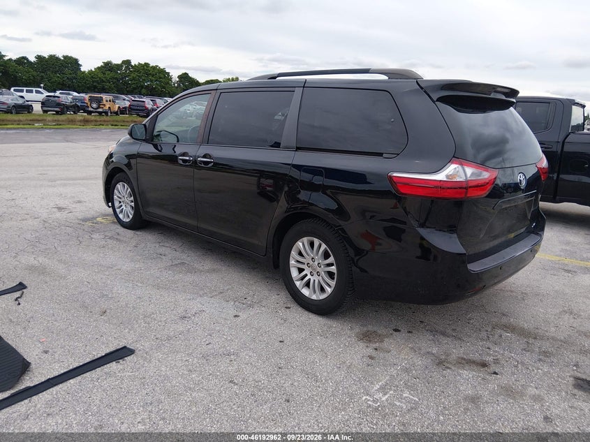 Vin: 5tdyk3dc9fs527902, lot: 46692846, toyota sienna xle/xle 8 passenger 20153