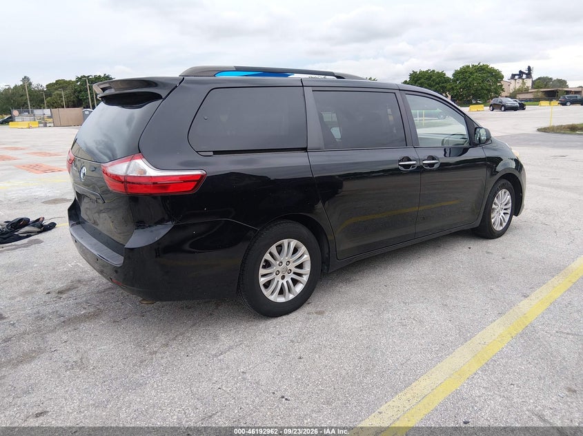 Vin: 5tdyk3dc9fs527902, lot: 46692846, toyota sienna xle/xle 8 passenger 20154