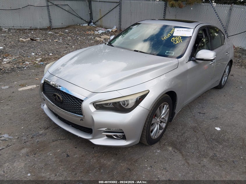 Vin: jn1bv7arxem699690, lot: 46692966, infiniti q50 premium 20142