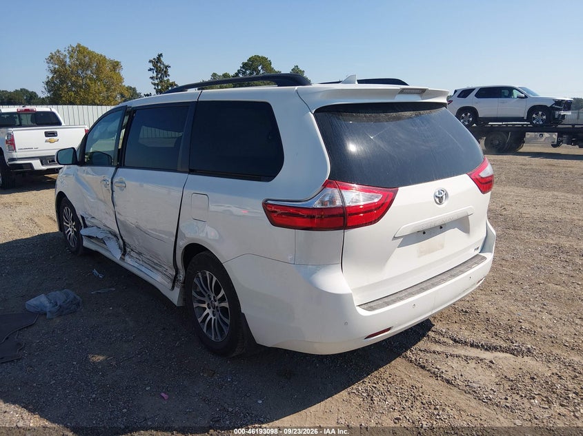 Vin: 5tdyz3dc7js926425, lot: 46692983, toyota sienna xle 8 passenger 20183
