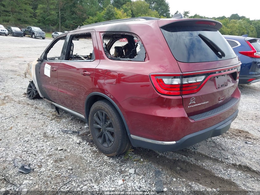 Vin: 1c4rdhag0nc194265, lot: 46693030, dodge durango sxt rwd 20223