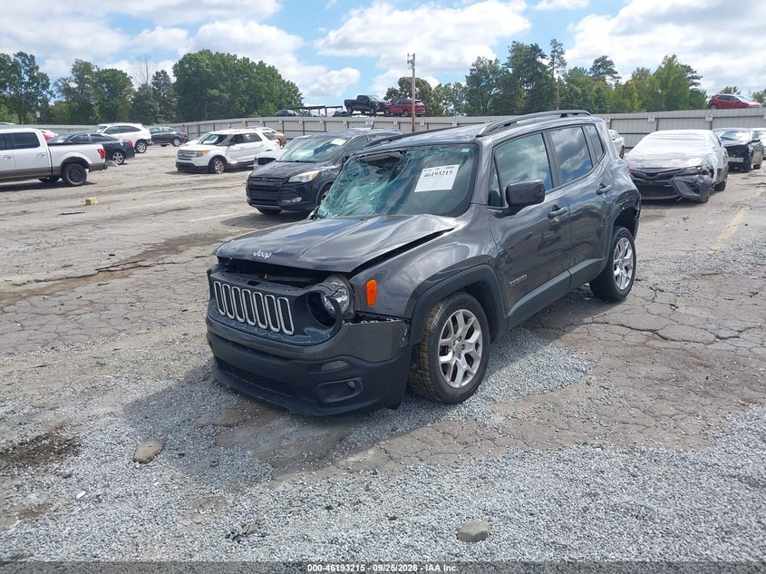 Vin: zaccjabbxjph34395, lot: 46693099, jeep renegade latitude fwd 20182
