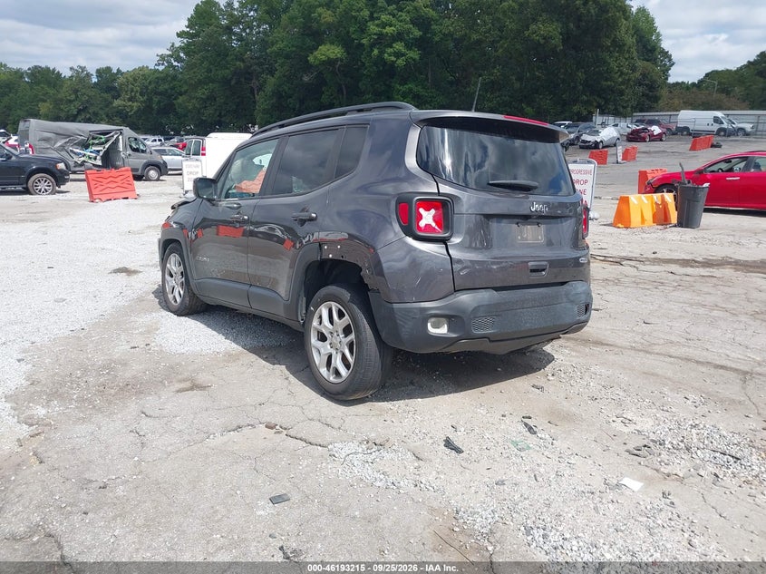 Vin: zaccjabbxjph34395, lot: 46693099, jeep renegade latitude fwd 20183