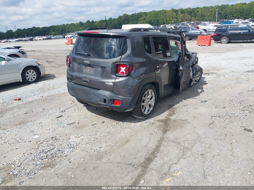 Vin: zaccjabbxjph34395, lot: 46693099, jeep renegade latitude fwd 20184
