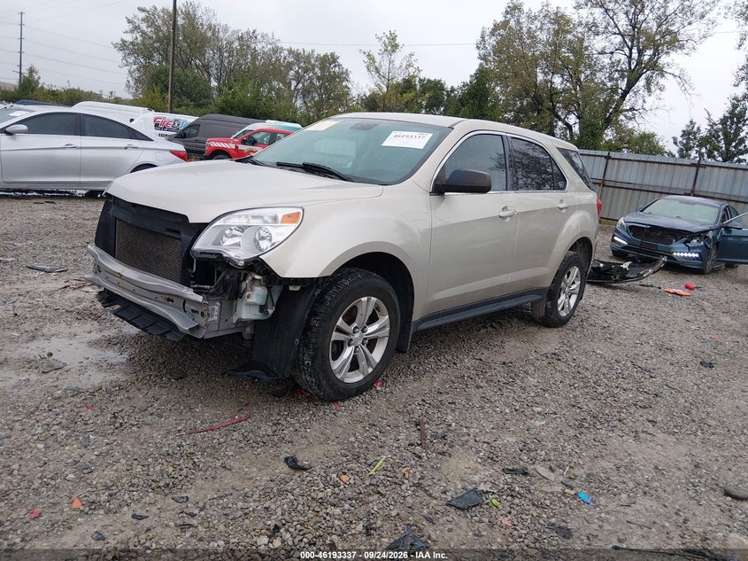 Vin: 2gnalbek0d1239308, lot: 46693221, chevrolet equinox ls 20132