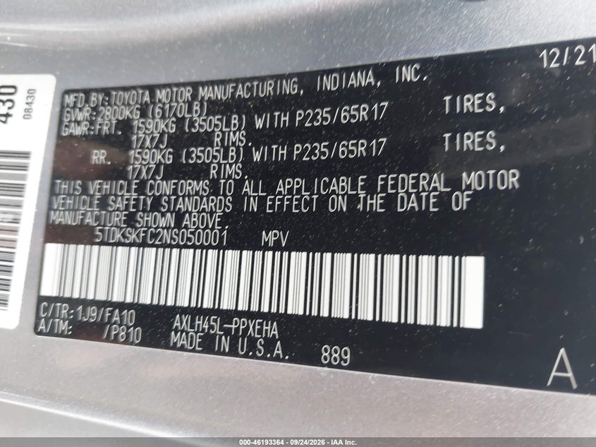 TOYOTA SIENNA - zdjęcie 9