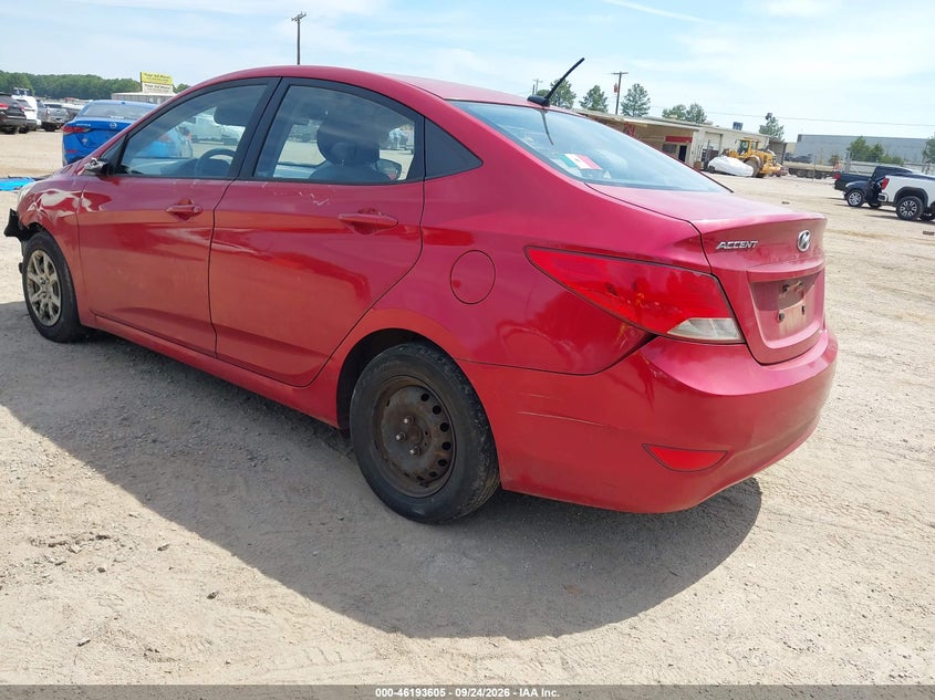 Vin: kmhct4ae3fu865015, lot: 46693489, hyundai accent gls 20153