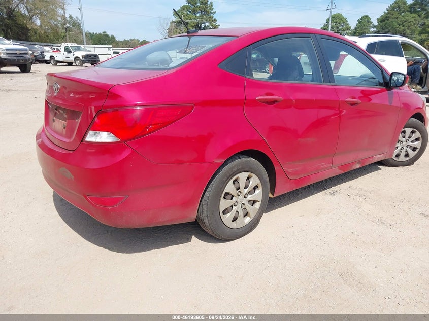 Vin: kmhct4ae3fu865015, lot: 46693489, hyundai accent gls 20154