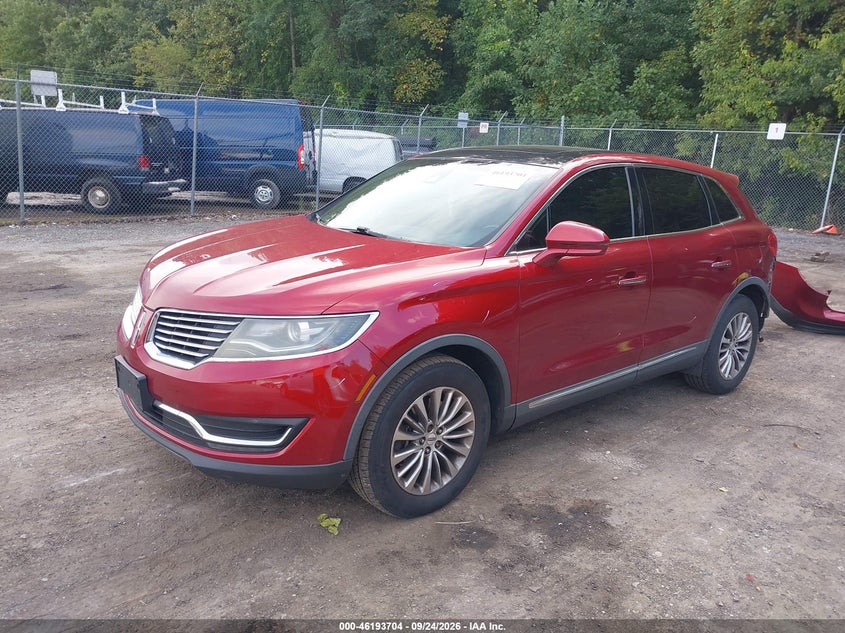 Vin: 2lmtj8kr6gbl58975, lot: 46693589, lincoln mkx select 20162