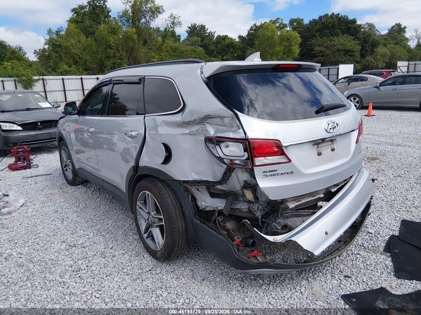 Vin: km8sr4hf0hu188016, lot: 46693613, hyundai santa fe se ultimate 20173