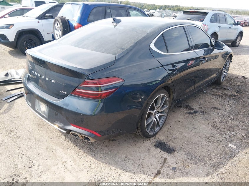 Vin: kmtg34ta2pu125913, lot: 46693620, genesis g70 2.0t awd 20234