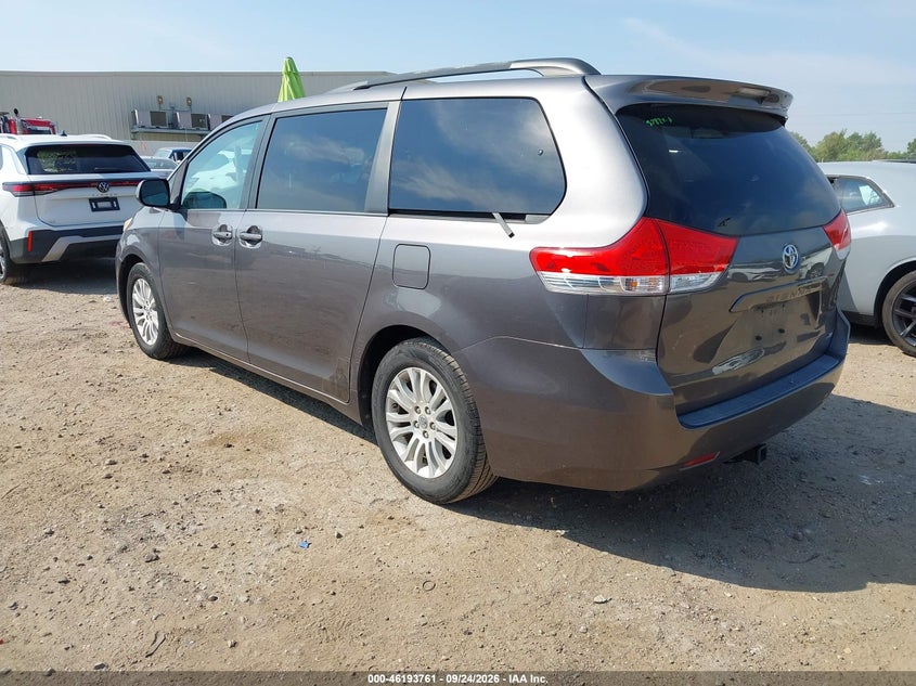 Vin: 5tdyk3dc1bs108260, lot: 46693645, toyota sienna xle v6 20113