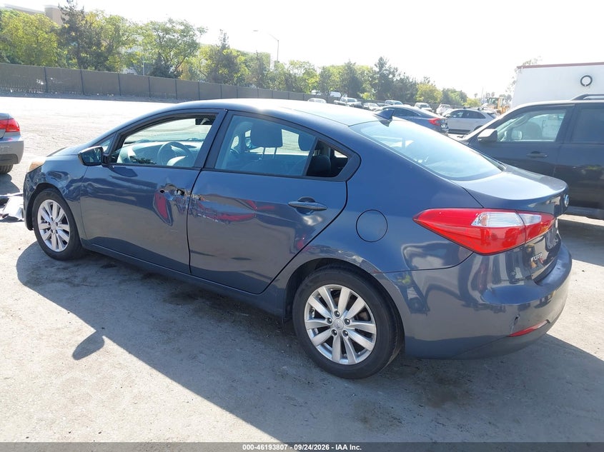 Vin: knafx4a64e5240420, lot: 46693692, kia forte lx 20143