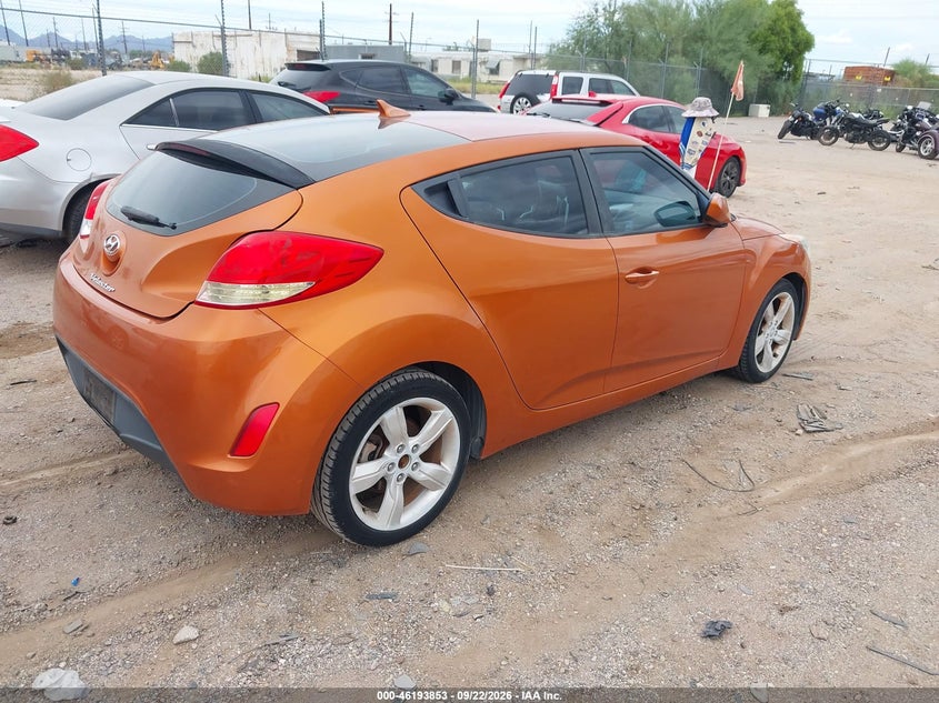 Vin: kmhtc6ad6du151122, lot: 46693737, hyundai veloster base w/black 20134