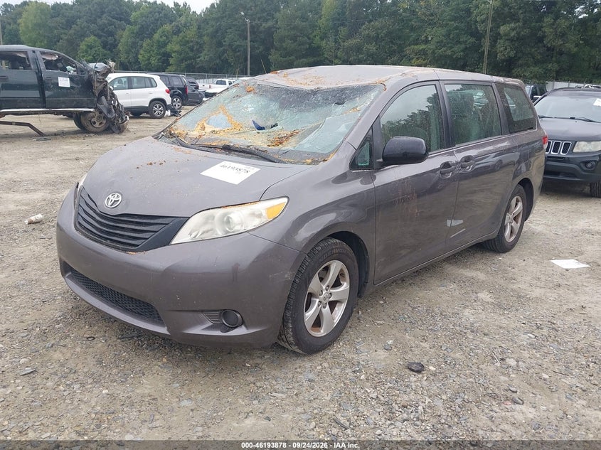 Vin: 5tdzk3dcxcs276128, lot: 46693762, toyota sienna base v6 7 passenger 20122
