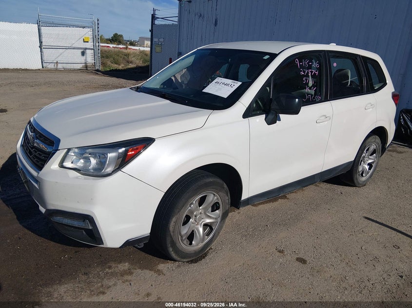 Vin: jf2sjaac6jg545781, lot: 46693916, subaru forester 2.5i 20182