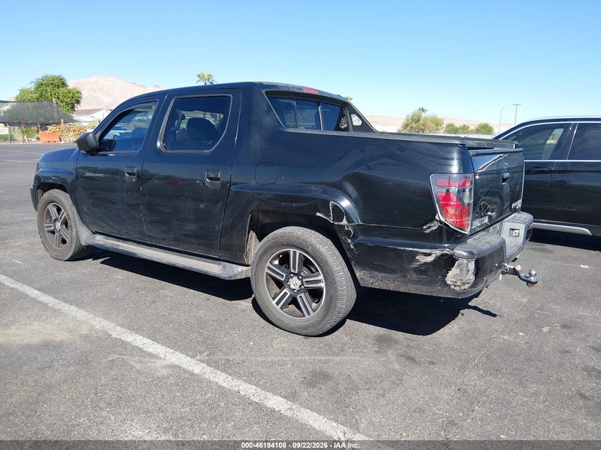 Vin: 5fpyk1f76db001885, lot: 46693991, honda ridgeline sport 20133
