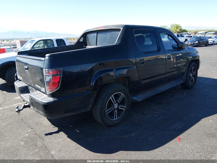 Vin: 5fpyk1f76db001885, lot: 46693991, honda ridgeline sport 20134