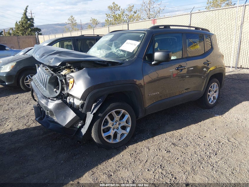 Vin: zaccjbbb0hpe41704, lot: 46694018, jeep renegade latitude 20172