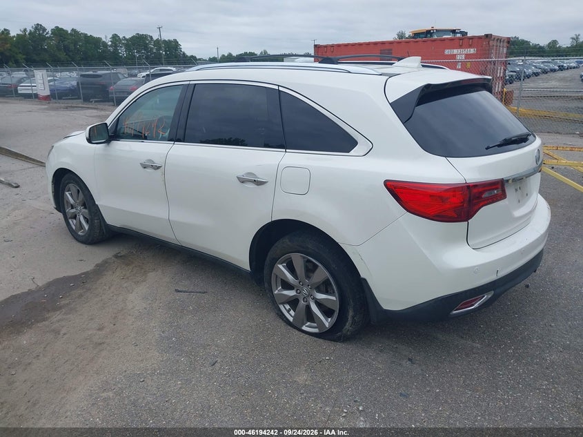 Vin: 5fryd4h85eb015190, lot: 46694125, acura mdx advance pkg w/entertainment pkg 20143