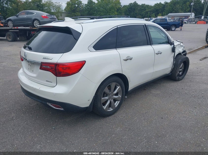 Vin: 5fryd4h85eb015190, lot: 46694125, acura mdx advance pkg w/entertainment pkg 20144