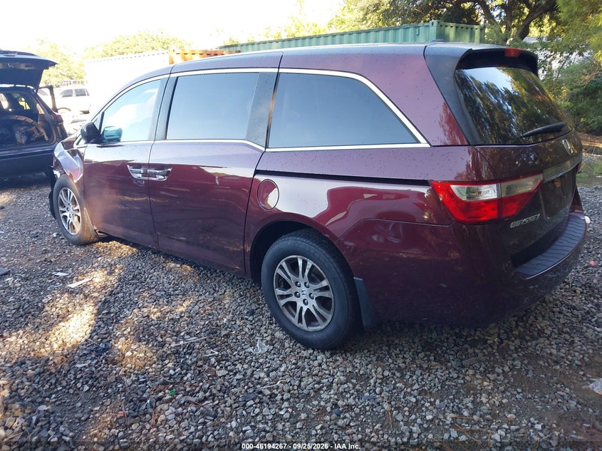 Vin: 5fnrl5h67cb070587, lot: 46694151, honda odyssey ex-l 20123
