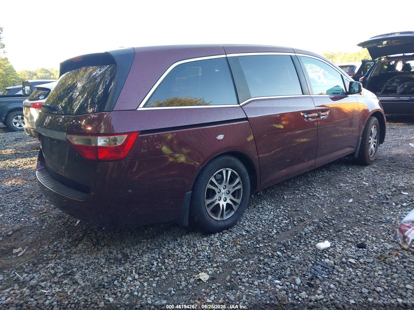 Vin: 5fnrl5h67cb070587, lot: 46694151, honda odyssey ex-l 20124