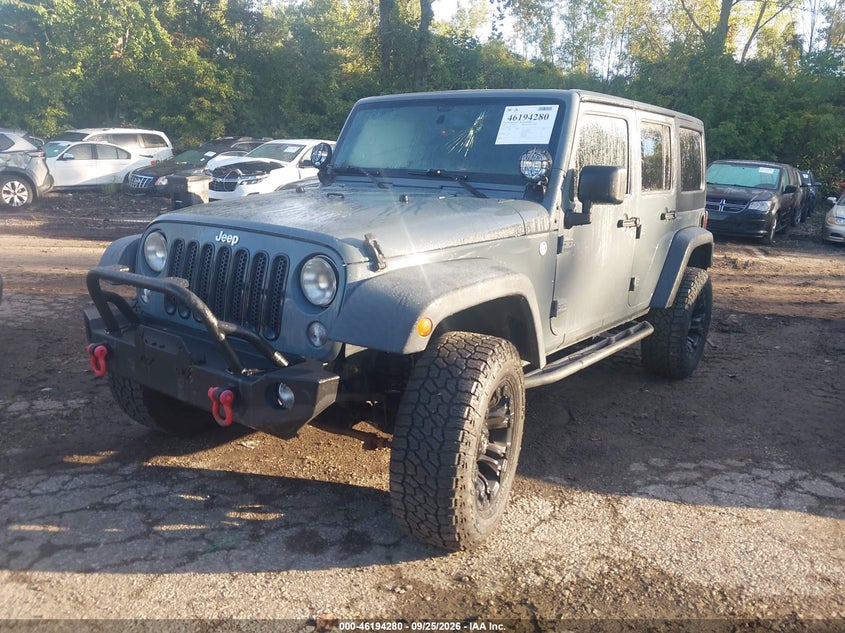 Vin: 1c4bjwdgxfl734412, lot: 46694164, jeep wrangler unlimited sport 20152