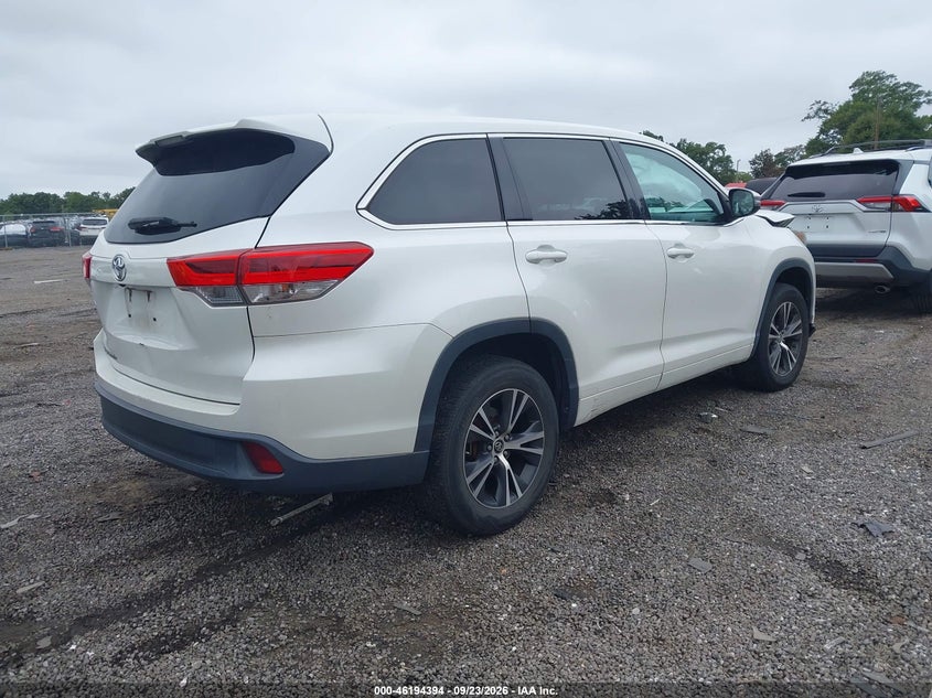 Vin: 5tdzarfh6js038420, lot: 46694277, toyota highlander le 20184