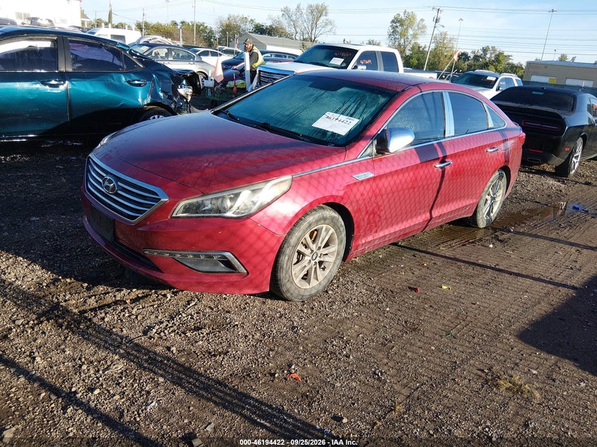 Vin: 5npe24af0fh147876, lot: 46694306, hyundai sonata se 20152