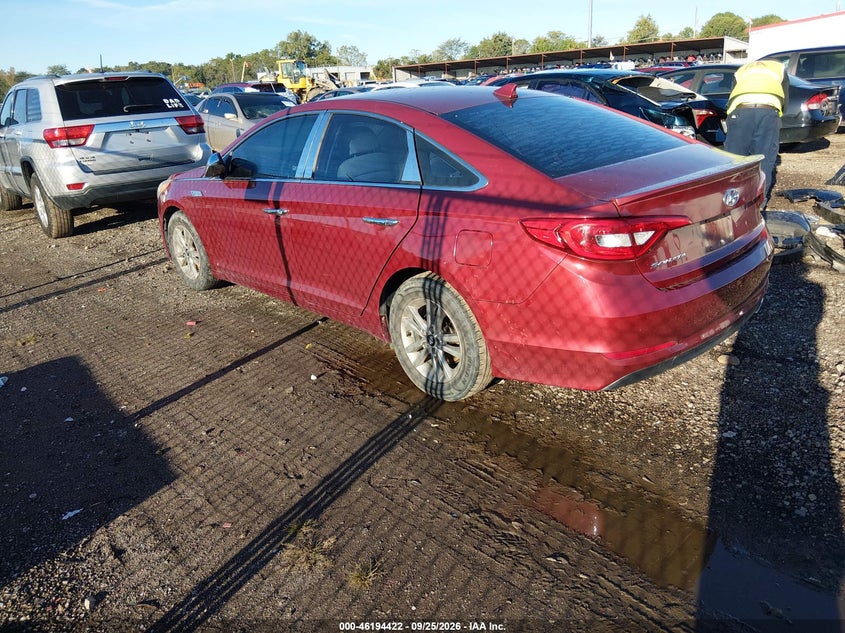 Vin: 5npe24af0fh147876, lot: 46694306, hyundai sonata se 20153