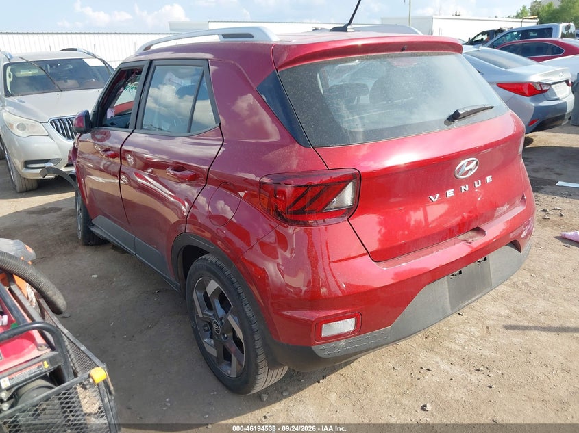 Vin: kmhrc8a30su369275, lot: 46694417, hyundai venue limited 20253