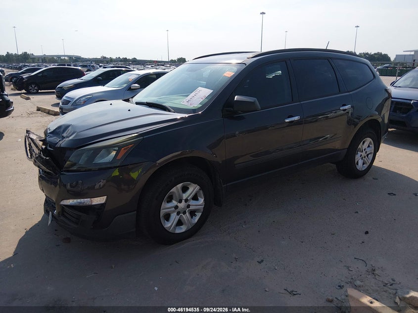 Vin: 1gnkrfed9dj174914, lot: 46694419, chevrolet traverse ls 20132