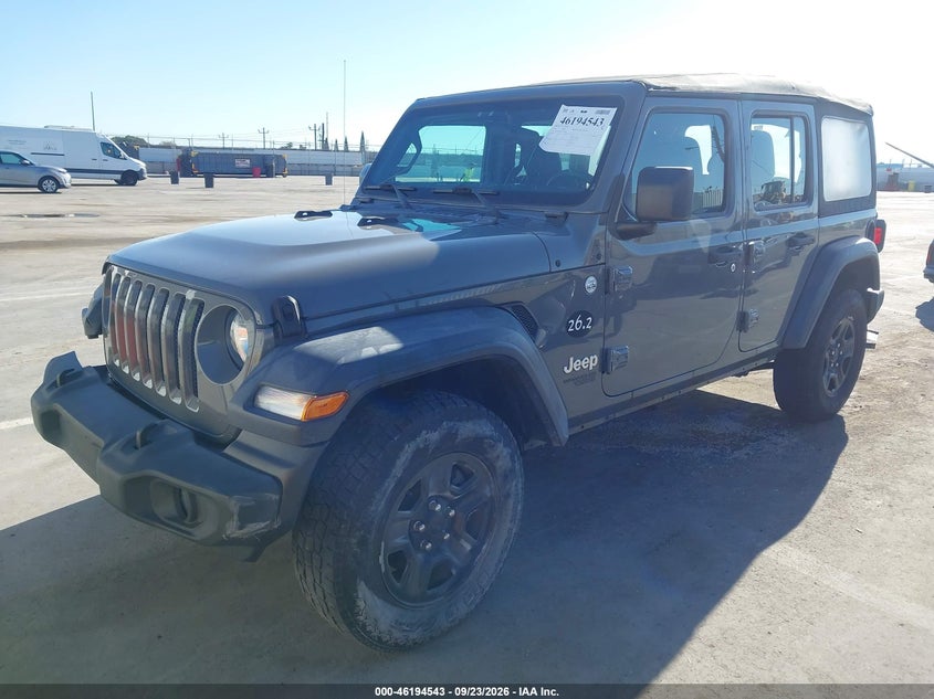 Vin: 1c4hjxdg9lw182105, lot: 46694427, jeep wrangler unlimited sport 4x4 20202