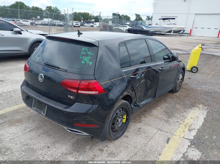 Vin: 3vwg17au7jm254838, lot: 46694433, volkswagen golf tsi s/tsi se 20184