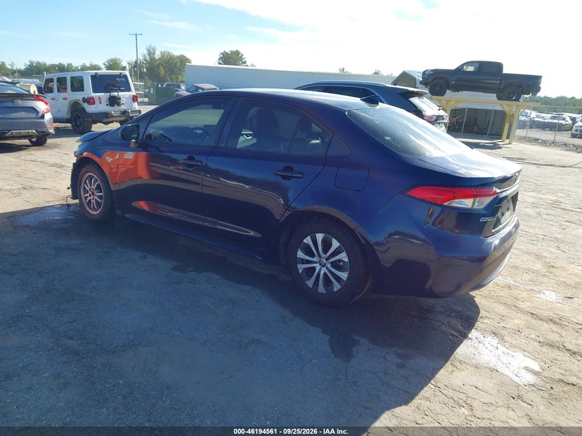 Vin: jtdeamde6nj061810, lot: 46694445, toyota corolla hybrid le 20223
