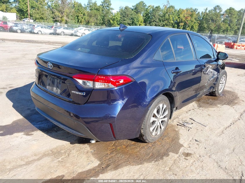 Vin: jtdeamde6nj061810, lot: 46694445, toyota corolla hybrid le 20224