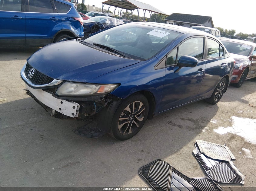 Vin: 19xfb2f81fe025597, lot: 46694501, honda civic ex 20152